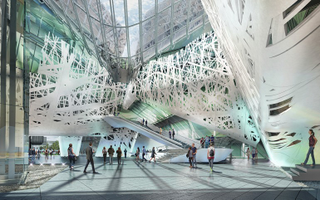 Illustration for article titled This Smog-Gobbling FaƧade Looks Like It Was Built by Spiderman